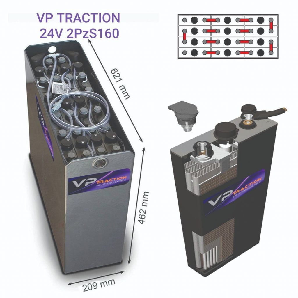 TRAKCIONA BATERIJA 24V 2PZS 160Ah-VP TRACTION