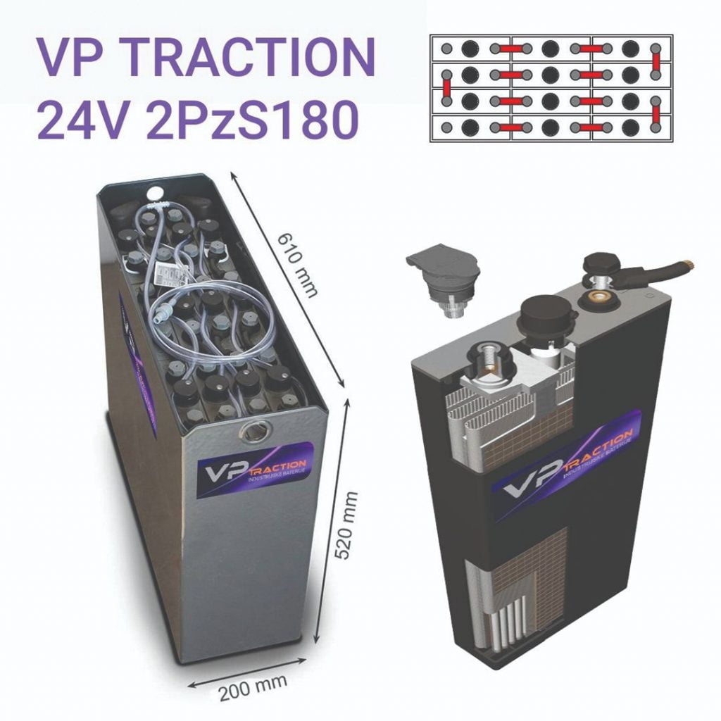 TRAKCIONA BATERIJA 24V 2PZS 180Ah-VP TRACTION