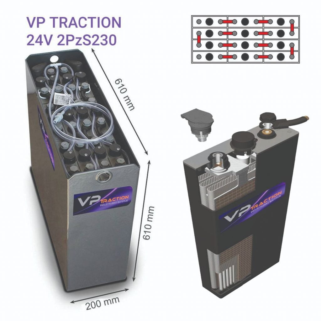 TRAKCIONA BATERIJA 24V 2PZS 230Ah-VP TRACTION