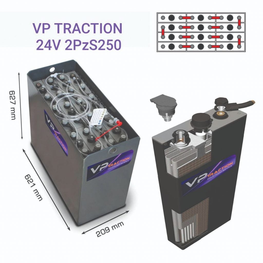 TRAKCIONA BATERIJA 24V 2PZS 230Ah-VP TRACTION