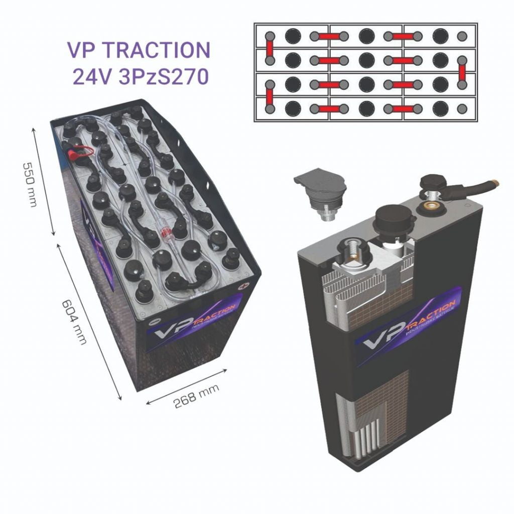 TRAKCIONA BATERIJA 24V-3PzS270Ah-VP TRACTION