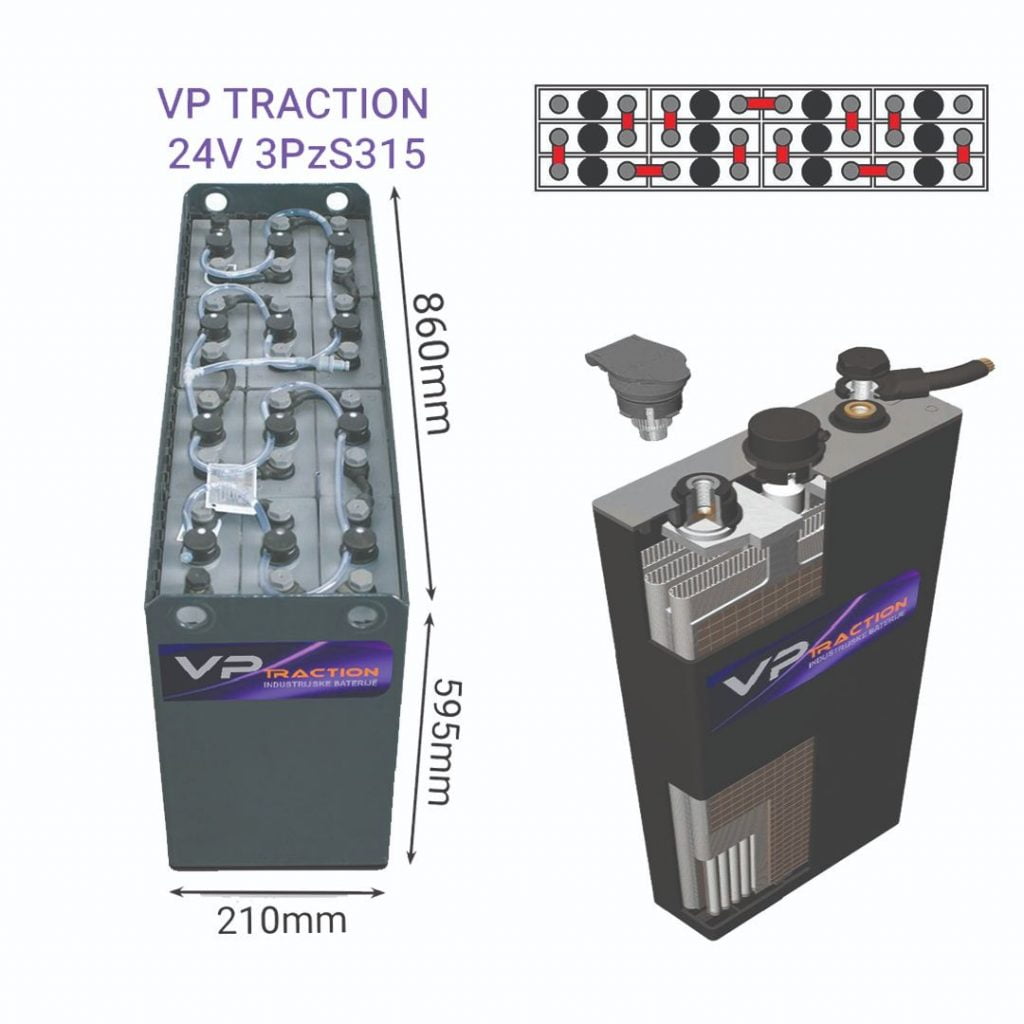 TRAKCIONA BATERIJA 24V-3PzS315Ah-VP TRACTION