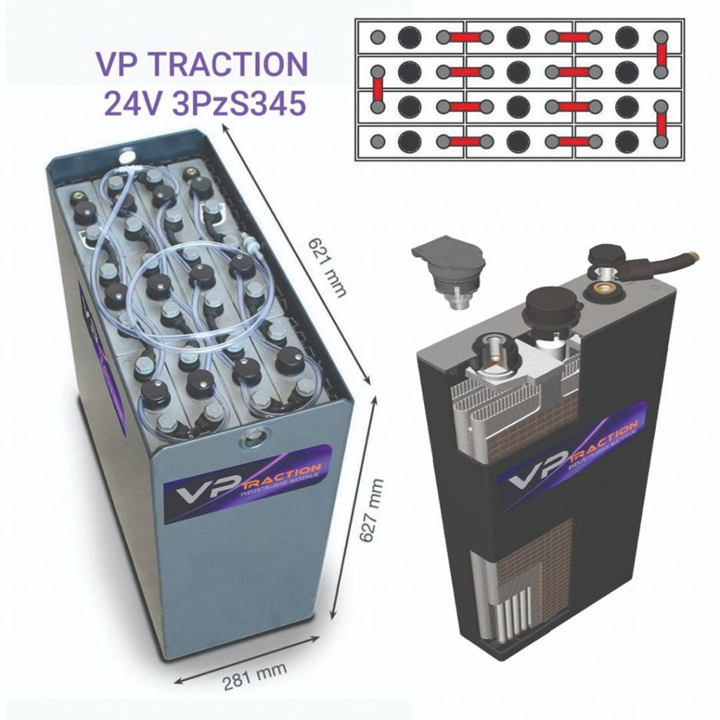 TRAKCIONA BATERIJA 24V-3PzS345Ah-VP TRACTION