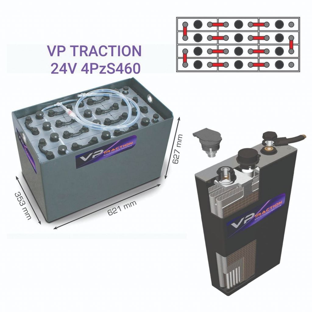 TRAKCIONA BATERIJA 24V-4PzS460Ah-VP TRACTION