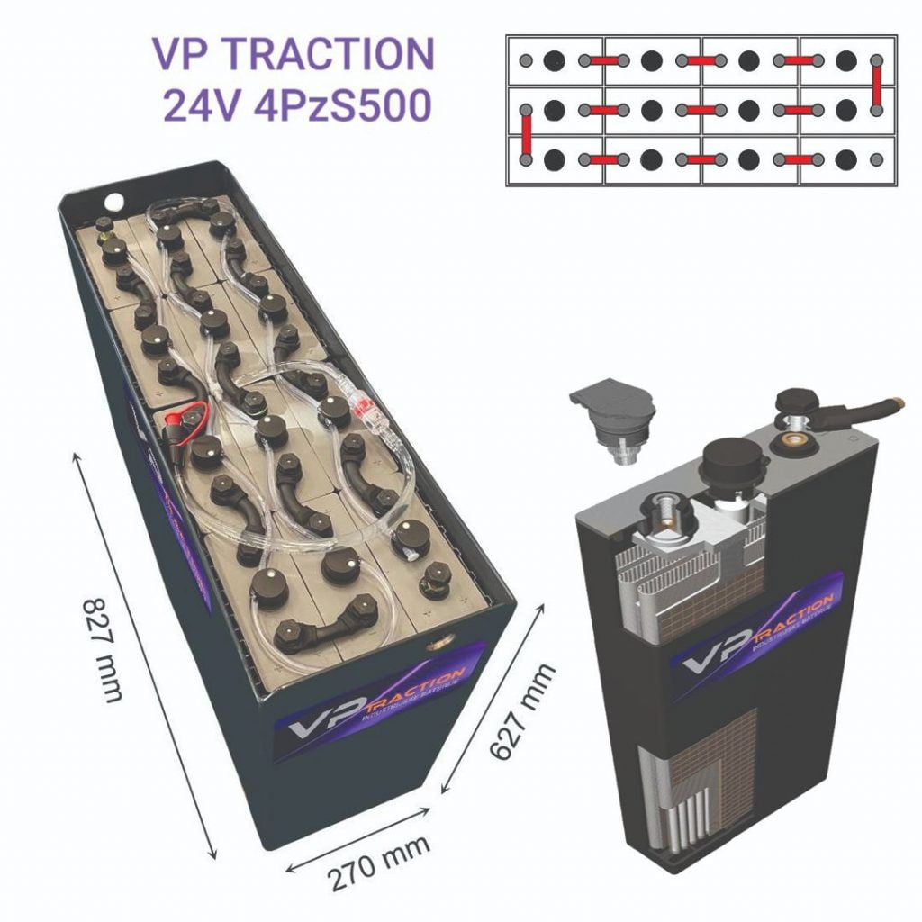 TRAKCIONA BATERIJA 24V-4PzS500Ah-VP TRACTION