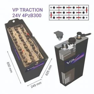 TRAKCIONA BATERIJA 24V-4PzB300Ah-VP TRACTION